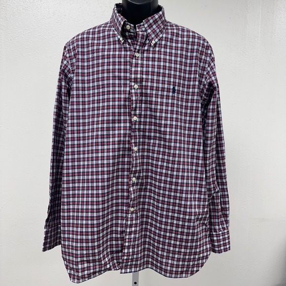 Ralph Lauren Other - Ralph Lauren Plaid Button Down‎ Shirt Long Sleeve Classic Fit Size 17